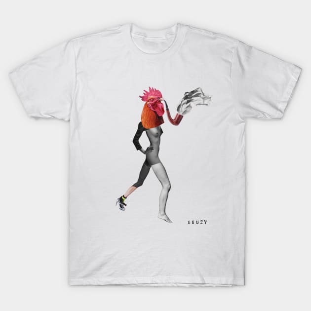 The Smoking Rooster T-Shirt by gouzy